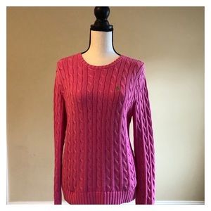 RALPH LAUREN | Pink Knit Sweater | Size Large